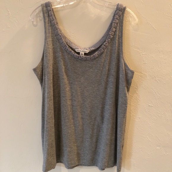 Banana Republic Tops - Banana Republic grey cotton tank. Sz XL.